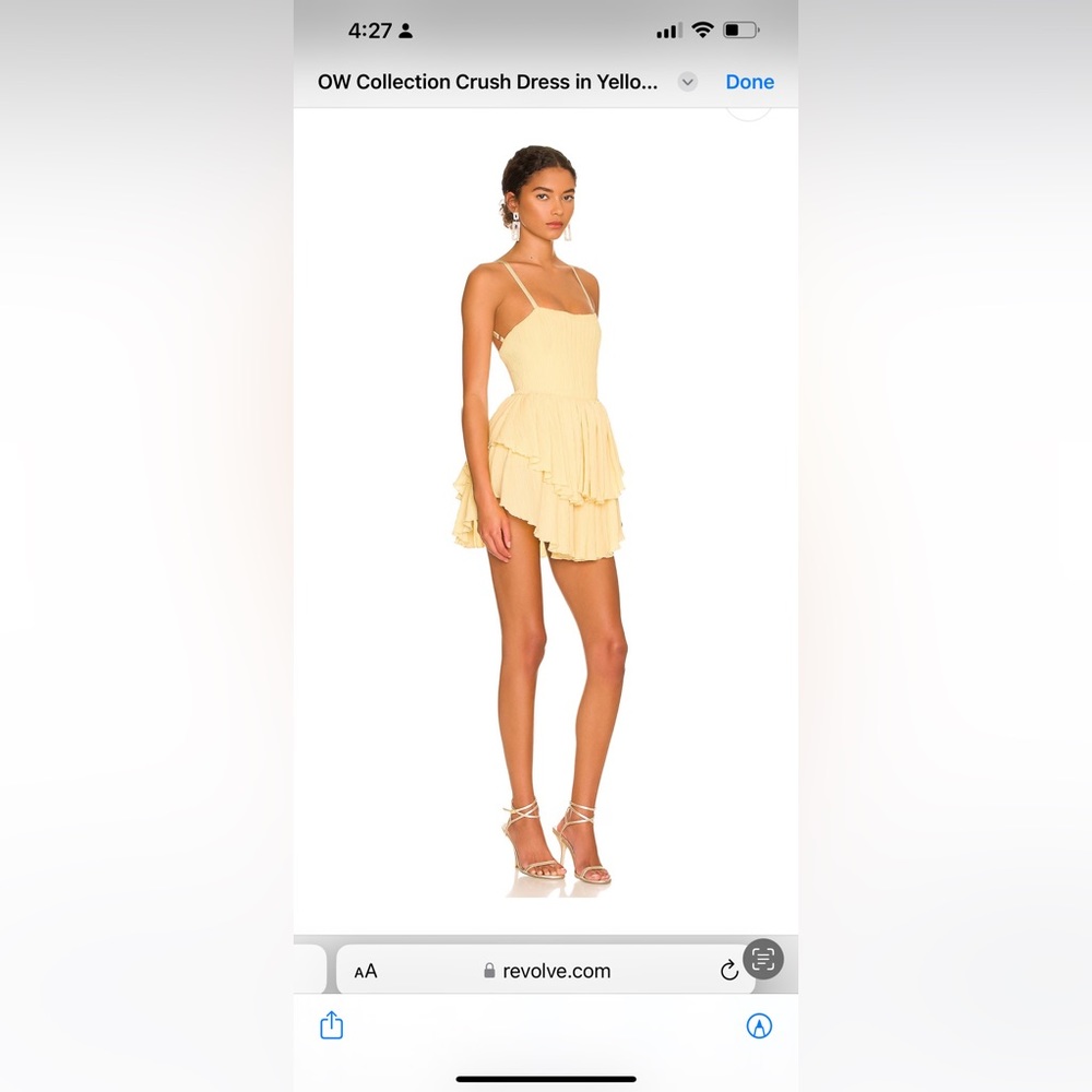 Yellow mini dress- revolve . OW Collection